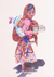 'Little Basket Vendor' (2021) - Signed and Framed Portrait of a Tarahumara Girl from Mexico thumbail