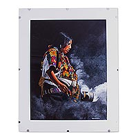'La Ofrenda' (2021) - Retrato firmado de una mujer chiapaneca de México