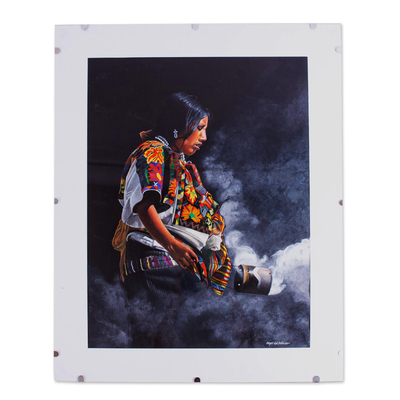 'The Offering' (2021) - Signed Portrait of a Chiapaneca Woman from Mexico