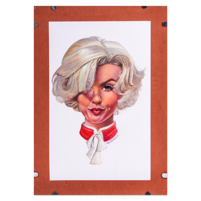 Signed and Mounted Portrait of Marilyn Monroe from Mexico