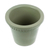 Ceramic flower pot, 'Classic Lines' - Handmade Green Ceramic Planter Pot from Mexico