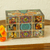 Decoupage jewelry box, 'Protective Cats' - Decoupage Cats Jewelry Box from Mexico thumbail
