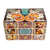 Decoupage jewelry box, 'Protective Cats' - Decoupage Cats Jewelry Box from Mexico (image 2c) thumbail