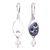 Cultured pearl dangle earrings, 'Miracle Pearls' - Taxco Silver and Cultured Pearl Dangle Earrings from Mexico (image 2b) thumbail