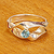 Blue topaz solitaire ring, 'Deepness' - 925 Sterling Silver and Blue Topaz Ring from Mexico (image 2b) thumbail