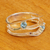 Blue topaz cocktail ring, 'Consonance' - Blue Topaz Sterling Silver Cocktail Ring from Mexico (image 2b) thumbail