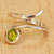 Peridot wrap ring, 'Elora' - 925 Sterling Silver and Peridot Wrap Ring from Mexico (image 2b) thumbail