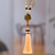 Multi-gemstone beaded Y-necklace, 'Honeyed Peach' - Handcrafted Beaded Tiger's Eye & Quartz Tassel Necklace