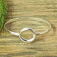 Sterling silver circle bracelet, Everlasting Embrace