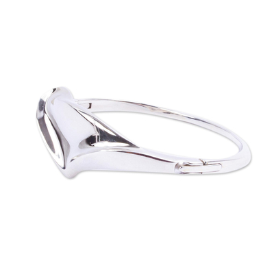Sterling silver cuff bracelet, 'Tidal Wave' - Artisan Crafted Sterling Silver Cuff Bracelet
