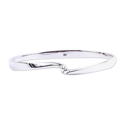 Minimalist Taxco Sterling Silver Bangle Bracelet from Mexico