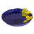 Ceramic plate, 'Blue Harvest' - Blue and Yellow Majolica Plate