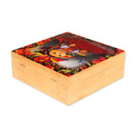 Decoupage wood jewelry box, 'My Maria' - Oaxacan Motif Decoupage Jewelry Box