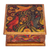 Decoupage wood decorative box, 'Birds of Tonala' - Hand Crafted Decorative Decoupage Box