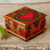 Decoupage wood decorative box, 'Tonala Sacred Heart' - Sacred Heart Motif Decorative Box (image 2) thumbail