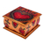Decoupage wood decorative box, 'Tonala Sacred Heart' - Sacred Heart Motif Decorative Box (image 2a) thumbail