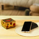 Decoupage wood decorative box, 'Tonala Sacred Heart' - Sacred Heart Motif Decorative Box