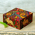 Decoupage wood decorative box, 'Tonala Fauna' - Folk Art Decoupage Decorative Box thumbail