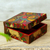 Decoupage wood decorative box, 'Tonala Fauna' - Folk Art Decoupage Decorative Box (image 2b) thumbail