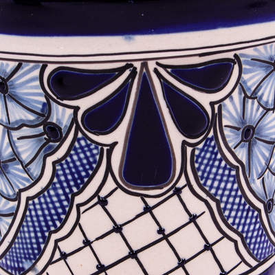 Keramik-Blumentopf „Cobalt Garden“ – kleiner kobaltfarbener Keramik-Blumentopf (6,25 Zoll Durchmesser)