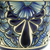 Ceramic flower pot, 'Mexican Garden in Blue' - Hand Crafted Talavera-Style Flower Pot
