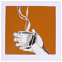 'Aroma' - Signed Serigraph Print of Coffee Cup