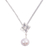 collar con colgante de perlas cultivadas - Collar con colgante de flor puntiaguda de perlas cultivadas de México