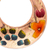 Copper dangle earrings, 'Melissa' - Reclaimed Copper Hand Painted Dangle Earrings from Mexico