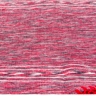 Cotton tablecloth, 'Red Melange' - Handwoven Round Tablecloth