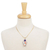 Handbemalte Halskette mit Marmoranhänger - Herzförmige Halskette mit Marmoranhänger