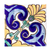 Decorative ceramic tiles, 'Colorful Fans' (set of 12) - Handmade Talavera-Style Tiles (Set of 12) (image 2b) thumbail
