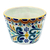 Ceramic flower pot, 'Puebla Celebration' - Multicolored Talavera-Style Flower Pot