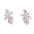Sterling silver drop earrings, 'Blooming Jasmine' - Taxco Silver Flower Earrings