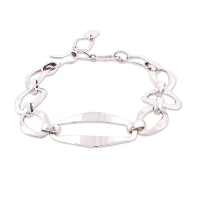 Hand Crafted Taxco Silver Link Bracelet