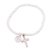 Sterling silver charm stretch bracelet, 'Cross of Saint Benedict' - Saint Benedict Charm Bracelet