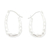 Sterling silver hoop earrings, 'Distinctly Different' - Textured Sterling Silver Hoop Earrings