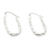 Sterling silver hoop earrings, 'Distinctly Different' - Textured Sterling Silver Hoop Earrings