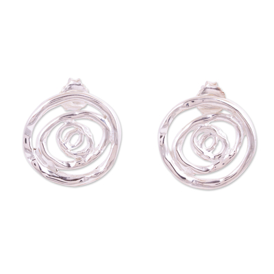 Spiral Sterling Silver Earrings