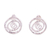 Sterling silver button earrings, 'Sea Swirl' - Spiral Sterling Silver Earrings