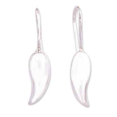 Sterling silver drop earrings, 'Delicate Drops' - Taxco Silver Drop Earrings