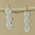 Sterling silver drop earrings, 'Roses of Taxco' - Artisan Crafted Rose Drop Earrings