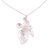 Sterling silver pendant necklace, 'Secret Blooms' - Taxco Silver Jasmine Flower Pendant Necklace from Mexico