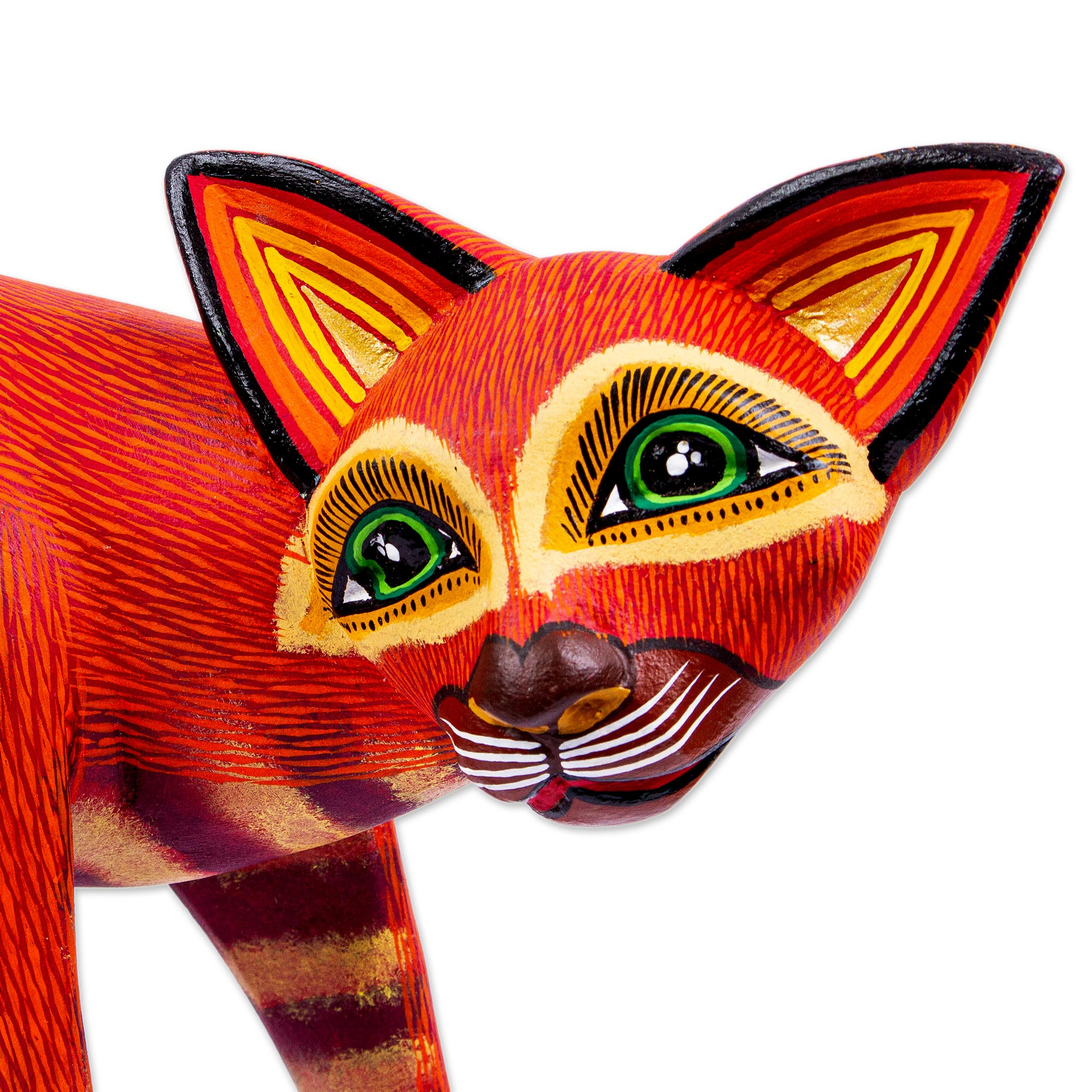 Mexican Alebrije Cat Sculpture Crafty Cat Novica