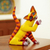 Wood alebrije sculpture, 'Sly Siamese' - Hand-Painted Cat Alebrije thumbail