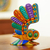 Wood alebrije sculpture, 'Ocotlan Owl' - Multicolored Owl Alebrije thumbail