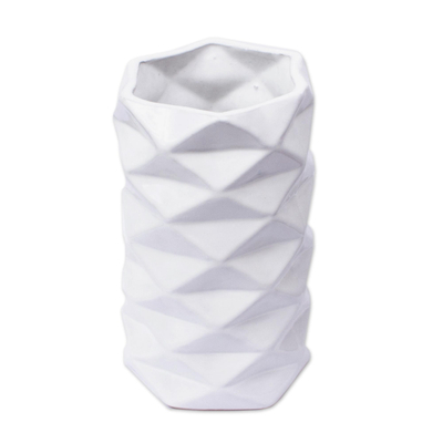 White Ceramic Decorative Vase