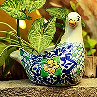 Ceramic flower pot, Puebla Dove