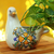 Maceta de cerámica - Jardinera de palomas de cerámica pintada a mano