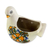 Ceramic flower pot, 'Esperanza' - Hand-Painted Ceramic Dove Planter