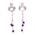 Lapis lazuli waterfall earrings, 'Cascade of Blue' - Handmade Lapis Lazuli Earrings